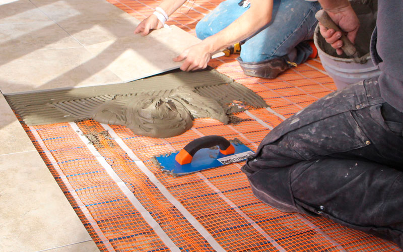 Укладка теплого пола