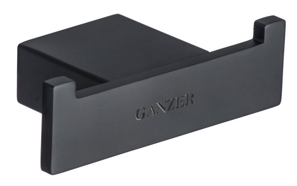 Двойной настенный крючок из латуни Ganzer GZ88152-C черный