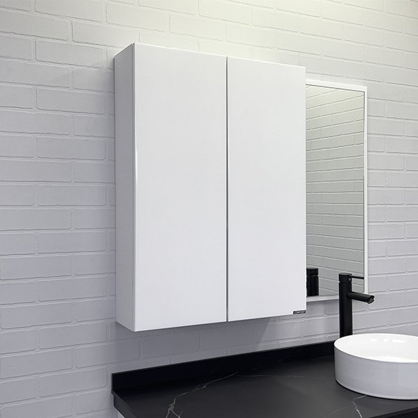 Шкаф подвесной Comforty Лозанна-60 белый глянец