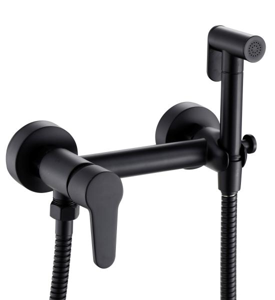 Смеситель для биде с лейкой и шлангом Hansen HL62202-C черный