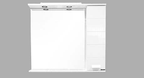 Зеркало-шкаф "Модена М-90" белый матовый