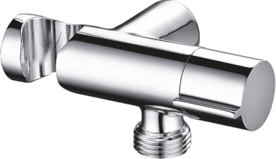 Выход/держ/кран (круглый, ХРОМ) GANZER  (50/1шт)