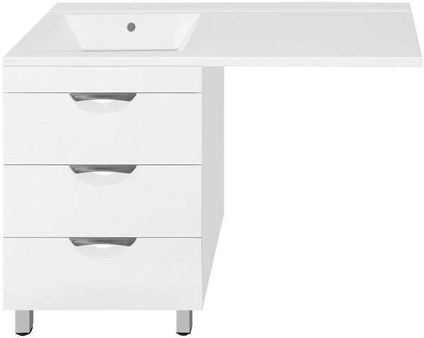 Тумба под раковину Style Line Жасмин 120 с 3 ящиками Белая