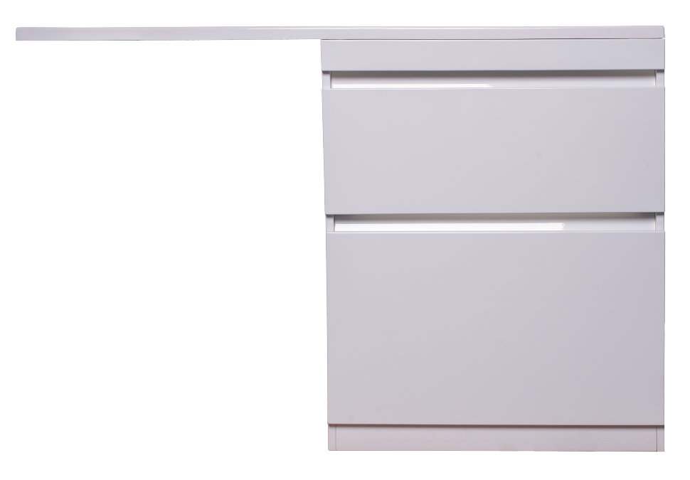 Тумба под раковину Style Line Даллас 130 напольная, люкс белая, PLUS