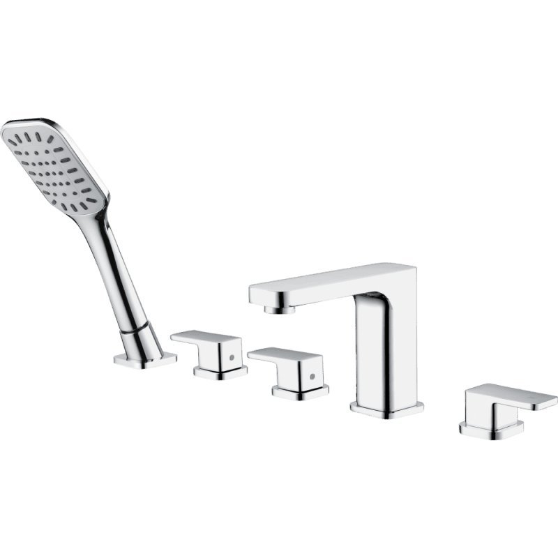 Смеситель на борт ванны на 5 отверстий Ganzer GZ12088 хром