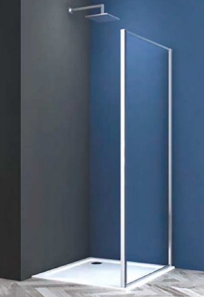 Перегородка стационарная CeramaLux 80х190 см хром CL80