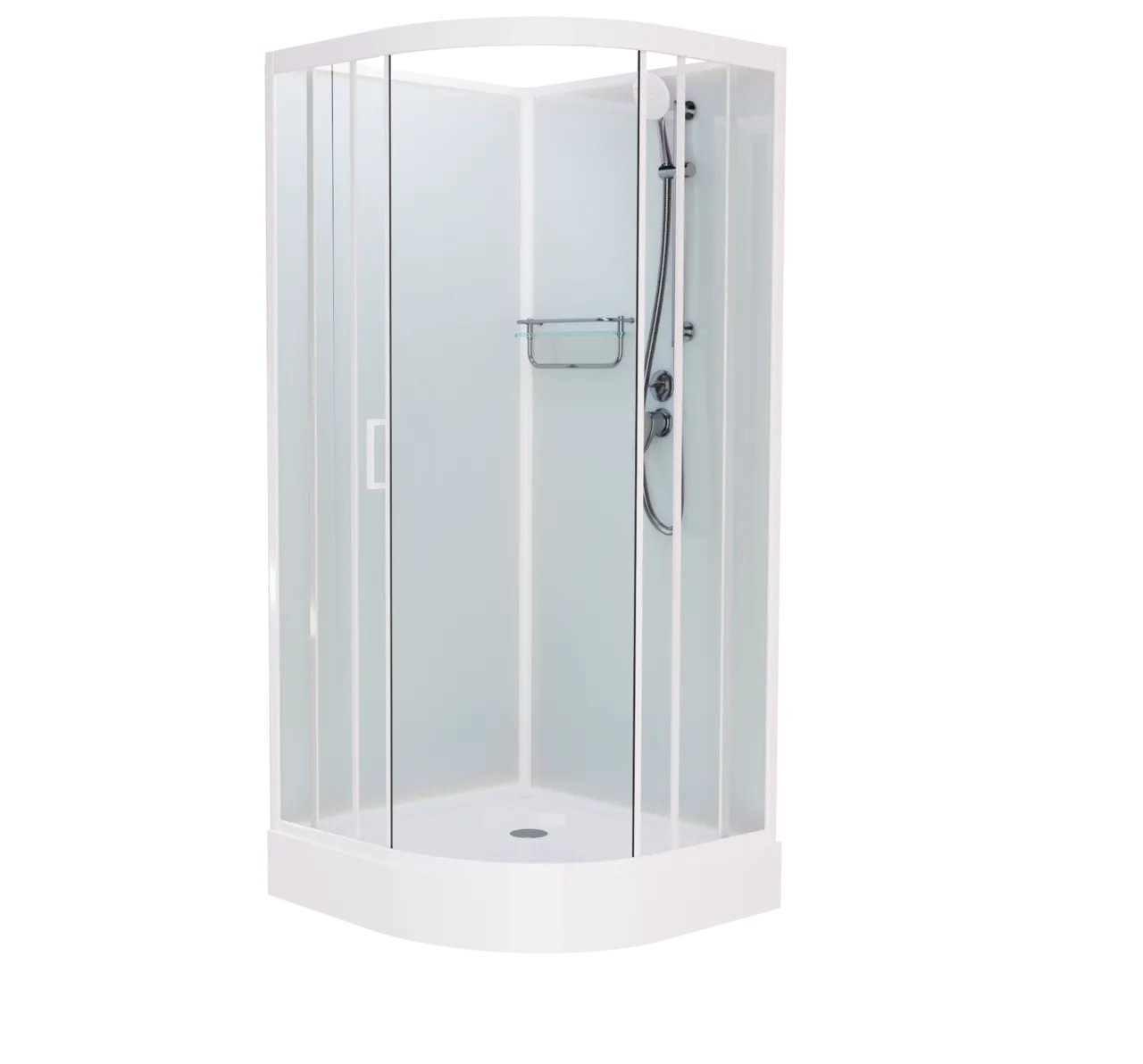 Душевая кабина Frank F409 White б/к низкий поддон