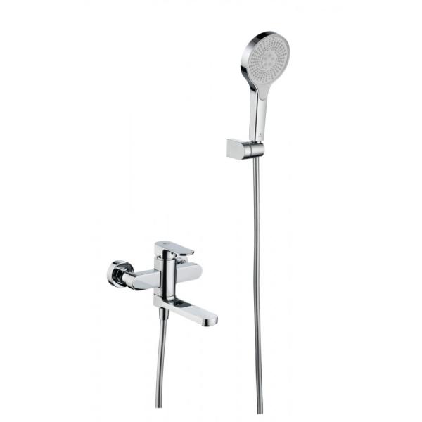 Смеситель для ванны и душа с коротким изливом Ganzer GZ06132 хром