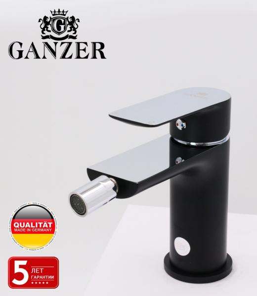 21051-C Смеситель для биде (чер.+хром) "GANZER"  (10/1шт)