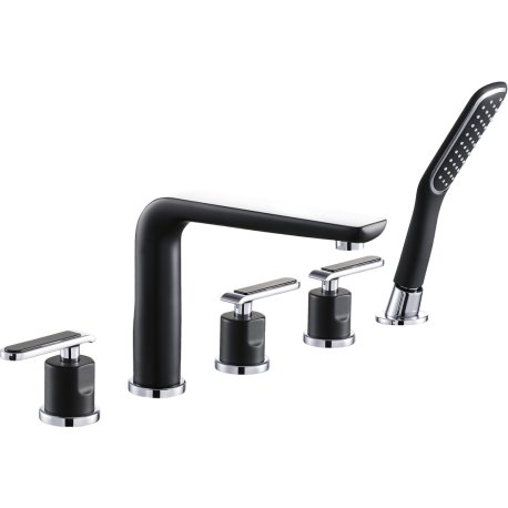 Смеситель на борт ванны Ganzer Haiger GZ52031C, черный