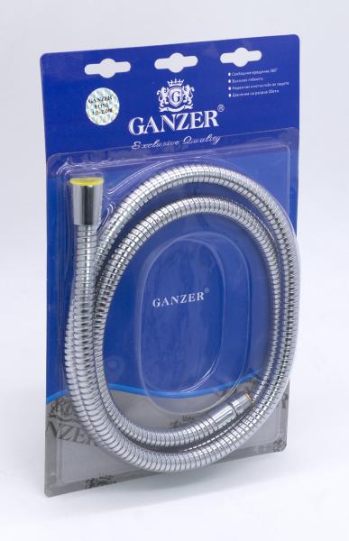 Шланг для выдвижной лейки 200см 1/2 ВР - 3/8 НР Ganzer GZ81200, хром