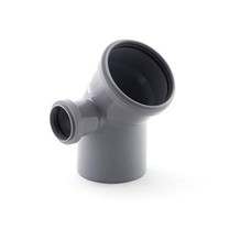 ПВХ Отвод  Ф110х45* с выходом 50 левый  (15шт)