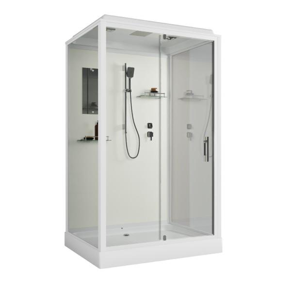 Душевая кабина Niagara Standart ST120/90/15Q 120х90х215 прямоугольник профиль белый