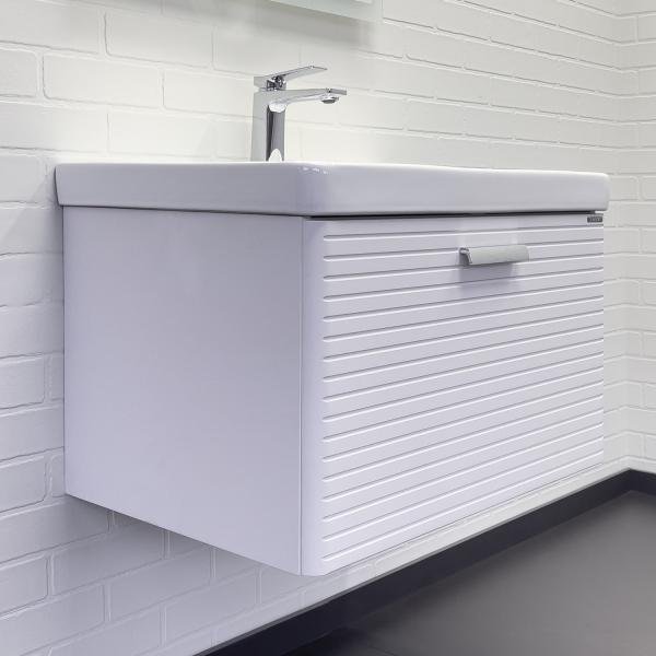 Подвесная тумба-умывальник Comforty Танжер-70П белая матовая с раковиной Comforty 4470