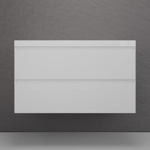 Тумба подвесная Style Line Манхэттен 100 2 ящика PLUS белая матовая