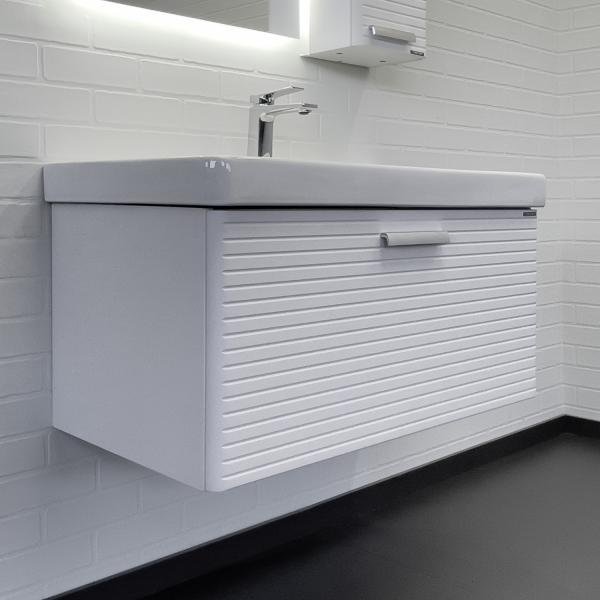 Подвесная тумба-умывальник Comforty Танжер-90П белая матовая с раковиной Comforty 4490