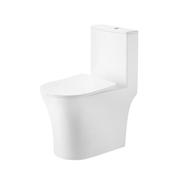 Унитаз напольный Grossman Thin Rim GR-5607SQ (656х370х796) тонкий ободок, белый, моноблок с тонкой крышкой, микролифт, смыв торнадо