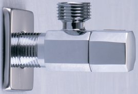 Кран угловой с отр. 1/2 х 3/4 ХРОМ (8-гран) ViEiR  (120/1шт)