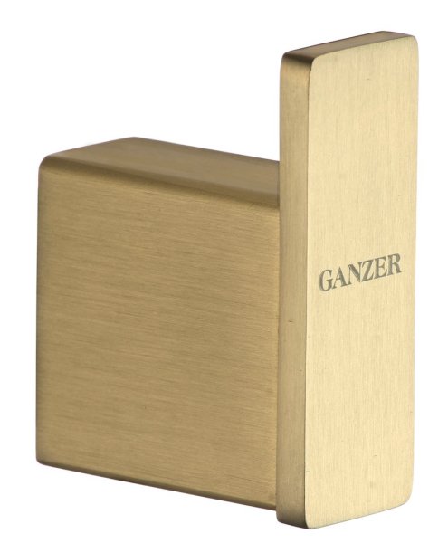 Одинарный настенный крючок из латуни Ganzer GZ88151-S матовое золото