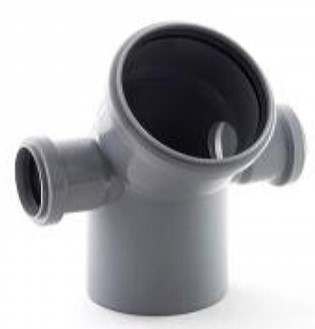 ПВХ Отвод  Ф110х45* с выходом 50 левый-правый  (25шт)