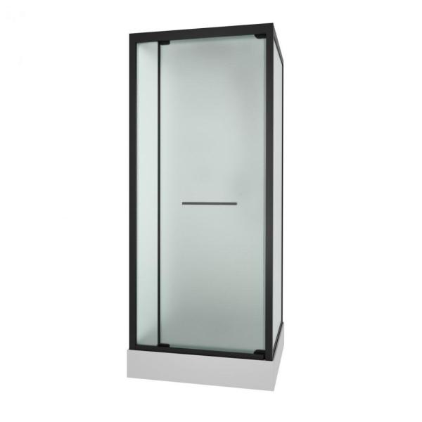 Душевая кабина Frank F401 M Black 20339, 90 х 90 см, стекло матовое, профиль черный матовый