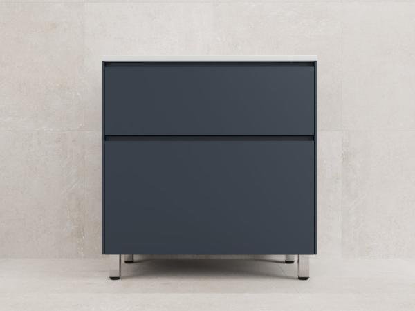 Тумба напольная Style Line ЛИМА 80 эмаль, 2 ящ., PLUS, графит