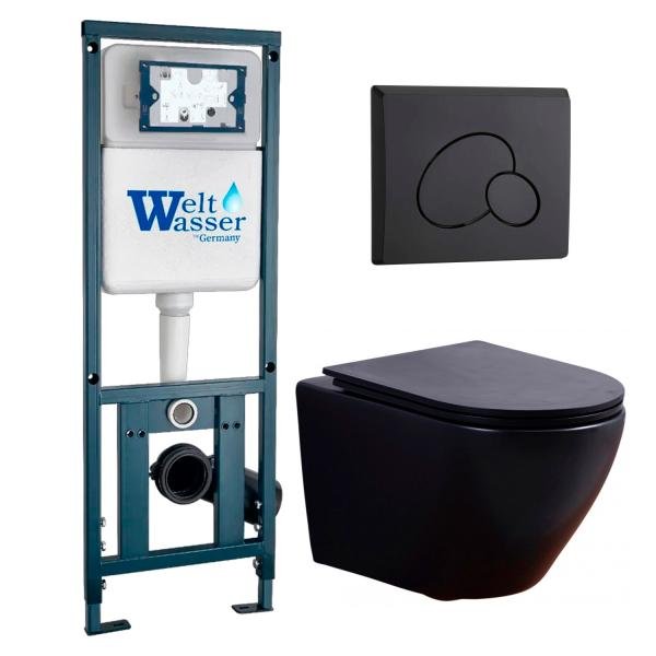 Комплект унитаз с инсталляцией кнопкой и сиденьем 4