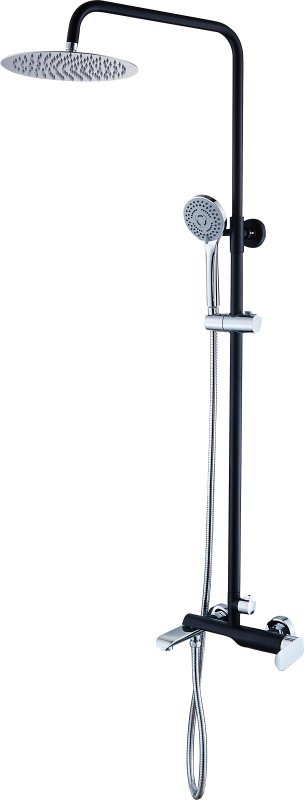 Душевая система Ganzer GZ22065C черный с поворотным изливом