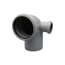 ПВХ Отвод  Ф110х50-90* (правый)  (15шт)