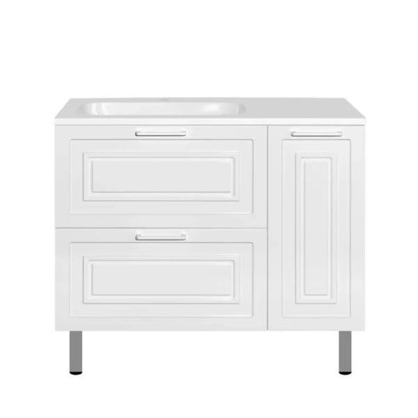 Тумба с раковиной Style Line Альба 90 L напольная белая