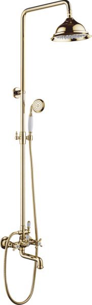 15061-E Двухвент душевой релинг ЗОЛОТО  GANZER  (4/1шт)