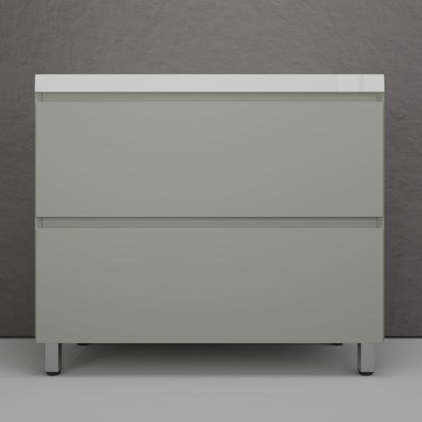 Тумба напольная Style Line Манхэттен 100 2 ящика PLUS олива