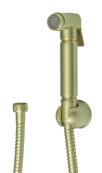 Комплект для биде (лейка, шланг, держатель) Ganzer GZ2111-S Set, матовое золото