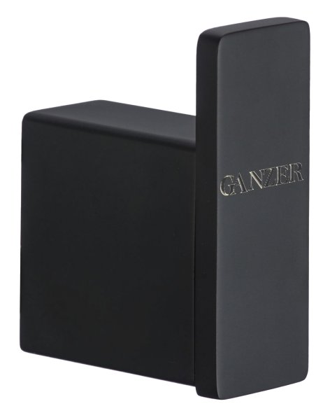 Одинарный настенный крючок из латуни Ganzer GZ88151-C черный