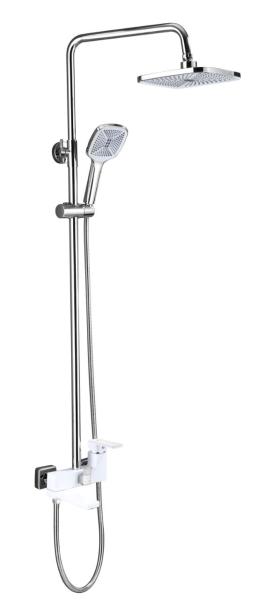 12063-F  Душевой релинг (БЕЛЫЙ)  GANZER  (5/1шт) Л/К