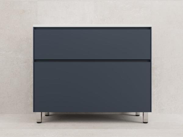 Тумба напольная Style Line ЛИМА 100 эмаль, 2 ящ., PLUS, графит