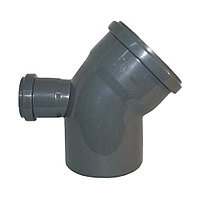 ПВХ Отвод  Ф110х45* с выходом 50 тыл  (18шт)