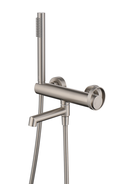 Смеситель однорычажный для ванны с душем из латуни Ganzer GZ19132-G сатин