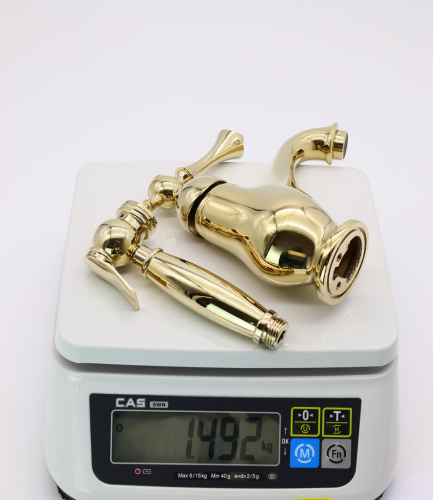 Смеситель для раковины с гигиеническим душем Ganzer GZ77051-E золото