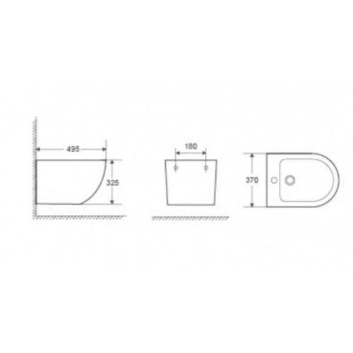 Биде WeltWasser Merzbach 005 MT-BL 10000003715 подвесное Черное матовое