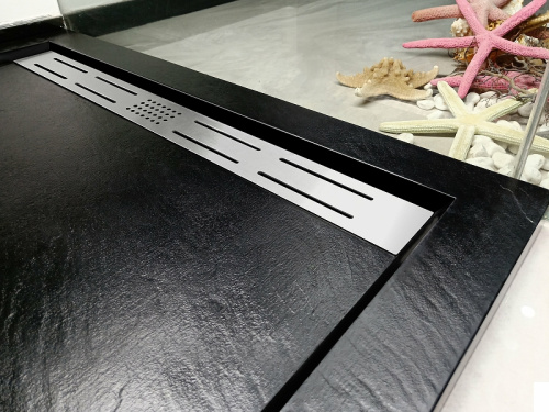 Душевой поддон из искусственного камня WeltWasser WW TRS 10090 STONE-BL 100x90 10000005450 Черный