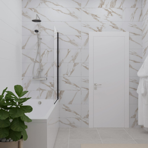 Душевая штора Тритон Соло-Блэк 75*140