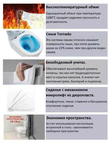 Унитаз подвесной CeruttiSPA Sella Aria Tornado