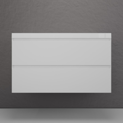 Тумба подвесная Style Line Манхэттен 100 2 ящика PLUS белая матовая