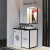 Набор мебели под стиральную машину Comforty Лозанна-120 белый с антрацитовой столешницей, с раковиной Art Inside