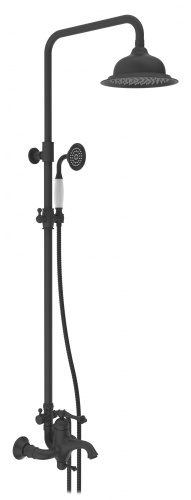 Душевая система с тропическим душем Ganzer GZ77061-C, черный