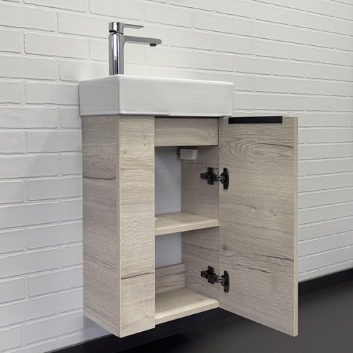 Тумба-умывальник Comforty Асти-40 дуб дымчатый с раковиной COMFORTY 9140