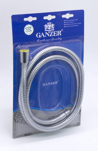 Шланг для выдвижной лейки 200см 1/2 ВР - 3/8 НР Ganzer GZ81200, хром