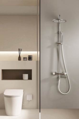 Душевая система Ganzer, с термостатом, хром