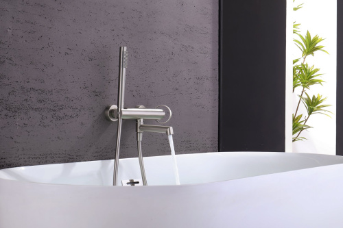 Смеситель однорычажный для ванны с душем из латуни Ganzer GZ19132-G сатин